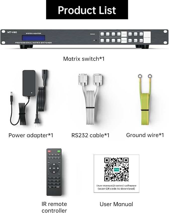 MT-VIKI 4x4 8K UHD HDMI 2.1 Matrix Switcher