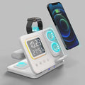 IHAO 5in1 Multi Functional Wireless Charging Station Digital Clock 15W Fast