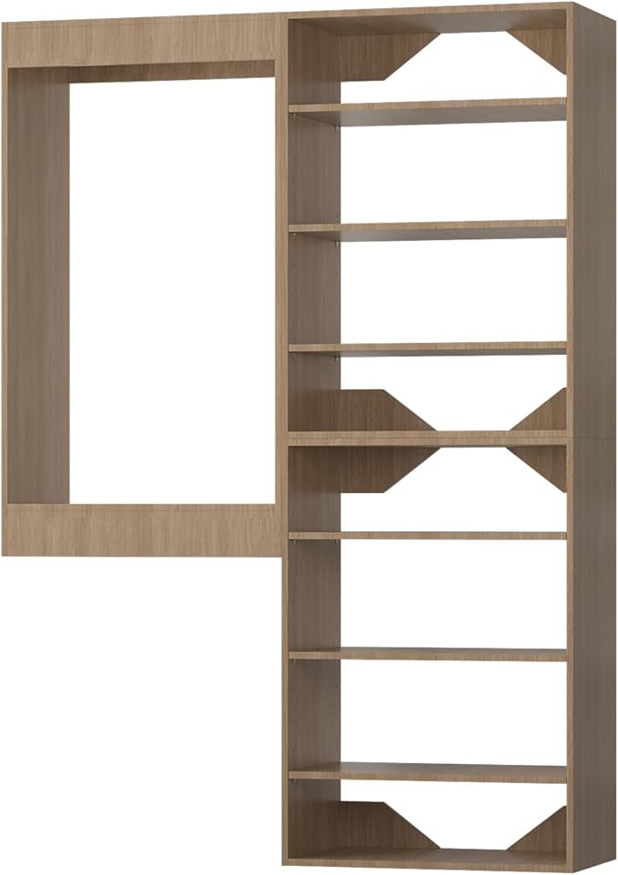 Modular Closet Tower Organizer, Wooden Wardrobe Organizer Kit