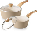 SENSARTE 2.0 & 3.0 Quart Ceramic Sauce Pan Sets