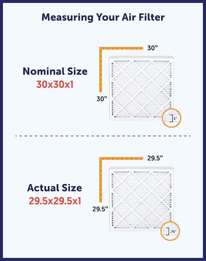 Filter King 9x49x1 Air Filter | 4-PACK | MERV 8 HVAC Pleated A/C Furnace