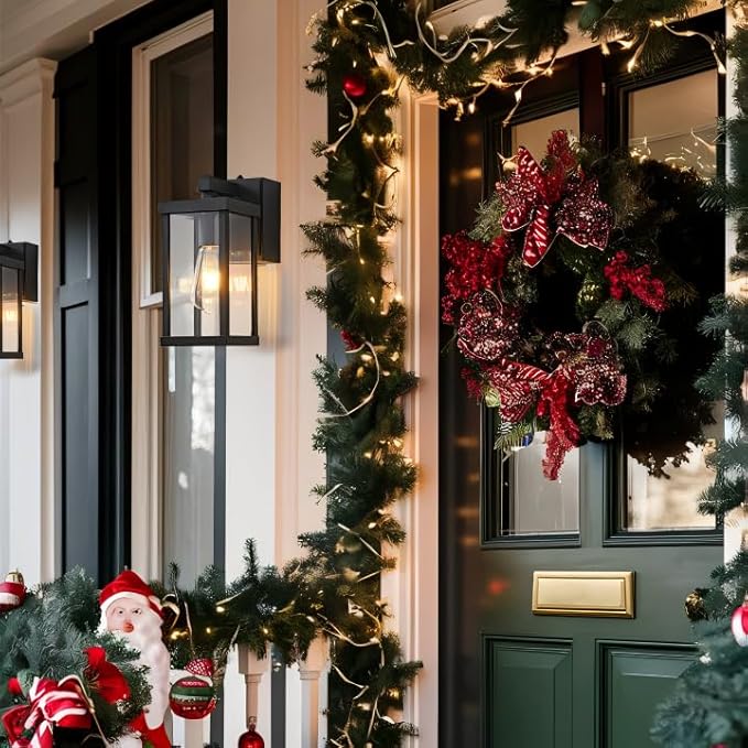 JOKAONOTL Dusk to Dawn Porch Lights (2 PC)