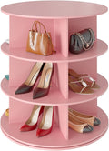 SpaceAid 3 Tier Rotating Shoe Rack Tower, Spinning Shoe Display Lazy Susan