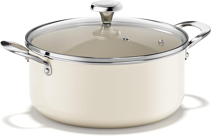 Redchef Ceramic Stock Pot with Lid, Soup Pot