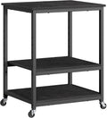 VASAGLE 3-Tier Printer Stand with Locking Wheels, Under Desk Printer Table