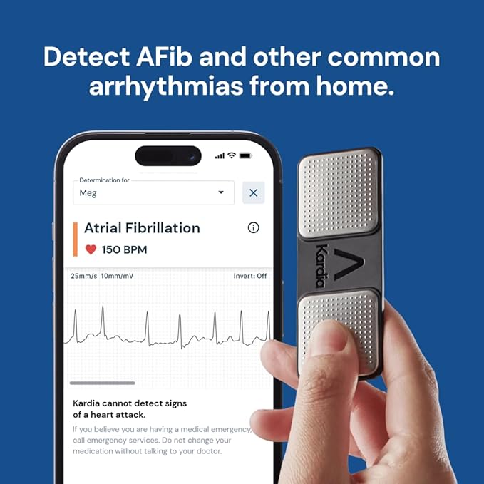 KardiaMobile 1-Lead Personal EKG Monitor – Record EKGs at Home – Detects AFib