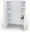 White Acrylic Shower Wall Surround 36"x 60"x 80"