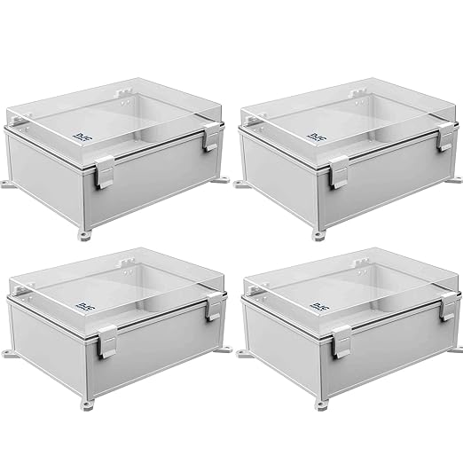Co. ABS Waterproof IP67 Hinged Electronics Box (4 Pack)