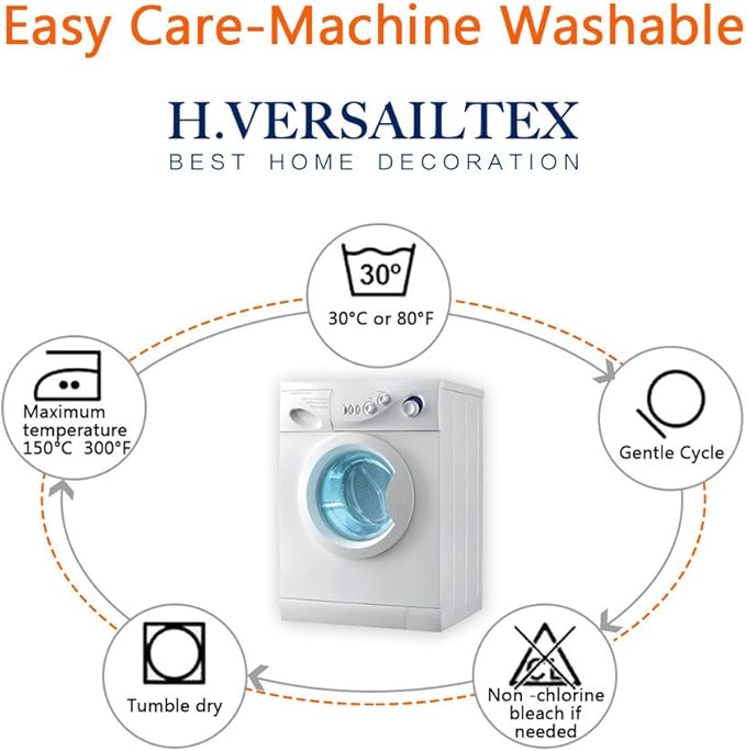 H.VERSAILTEX Three Pass Microfiber Blackout Thermal Insulated Grommet Panel (Set of 2)