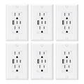 ELEGRP USB Outlets, 15 Amp Wall Outlet (6 Pack)