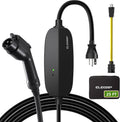 ELEGRP Level 1/2 EV Charger, 16 Amp, Portable J1772 Charger, 25FT Cable, NEMA 6-20 & 5-15 Adapter, Electric Car Charger 110V-240V for BEVs PHEVs, PBE & LRC Technology