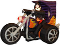 7 FT Long Halloween Inflatable Grim Reaper on Motorcycle