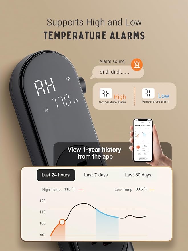 INKBIRD Bluetooth Digital Temperature Controller 1200W Heating Cooling 2-Stage