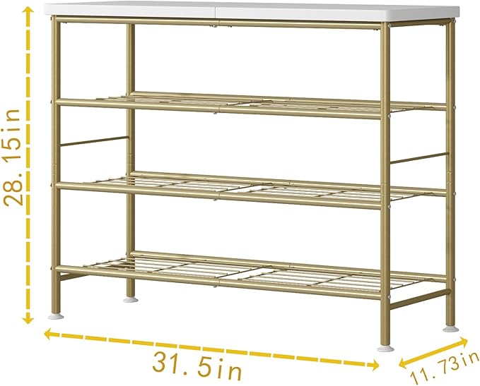 SUOERNUO Shoe Rack Organizer 4 Tier