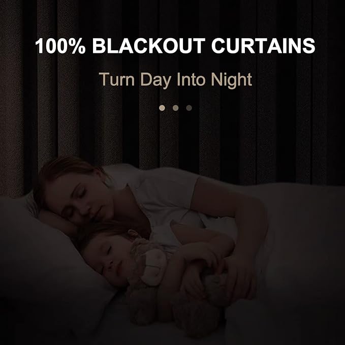 100% Blackout Shield Linen Blackout Sliding Door Curtains