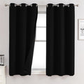 ChrisDowa 100% Blackout Curtains 63 inch Long