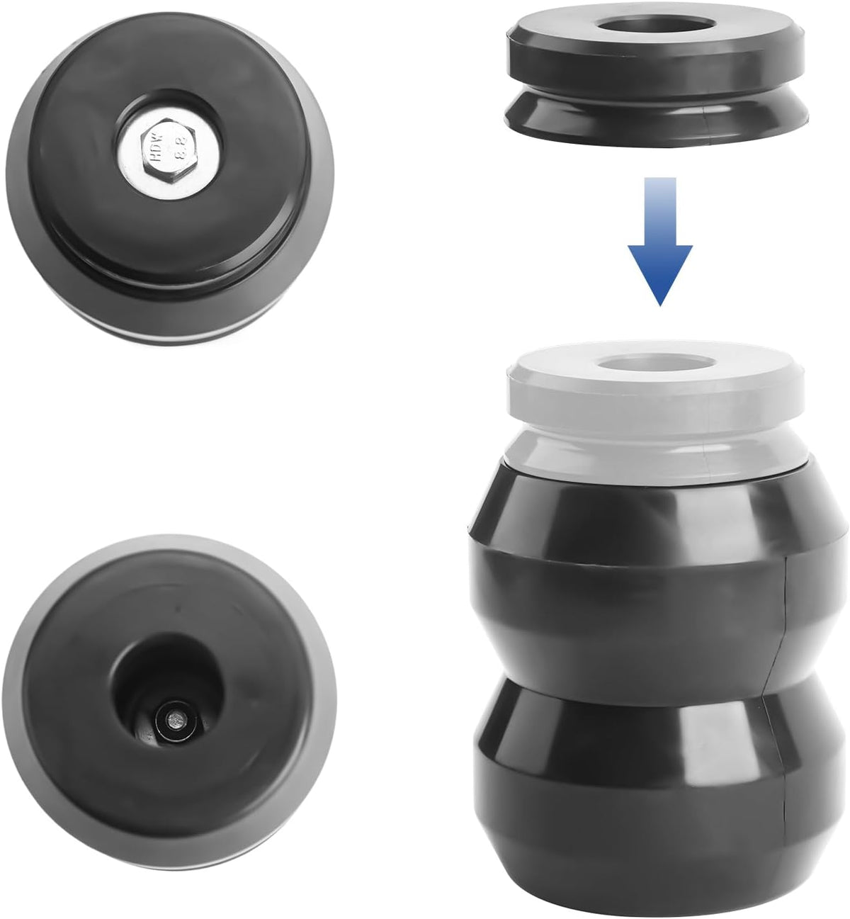 air suspension system kit dr1500dq compatible with dodge, side view