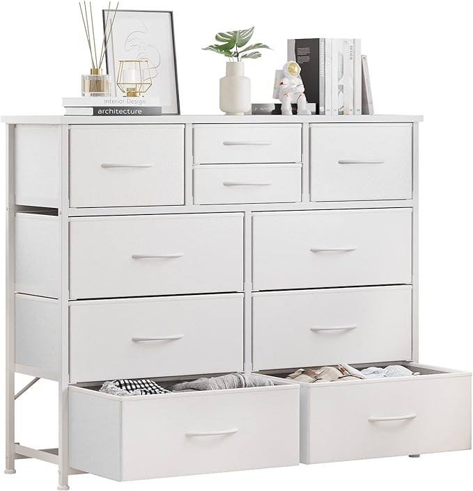 LUMTOK 10-Drawer Dresser, Fabric Storage Dressers Drawers