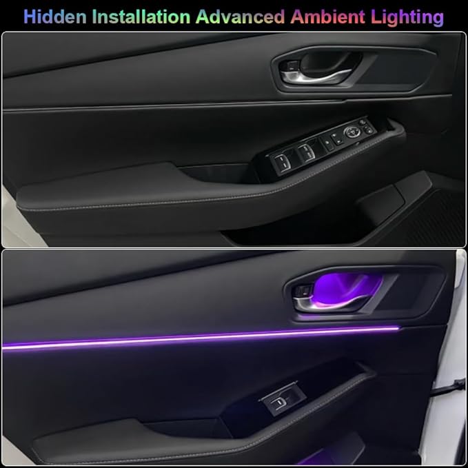 Acrylic Interior Car Ambient Lighting, Interior RGB LED Strip Kit