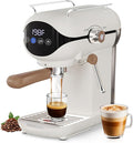 Espresso Machine with Steam Milk Frother Semi Automatic 20 Bar Compact White