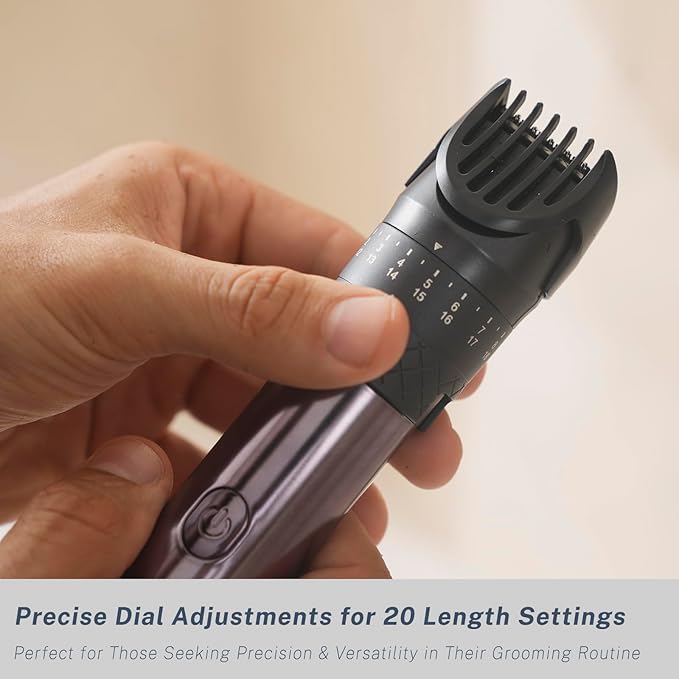 Beard Trimmer for Men, Precision Dial Adjustable 20 Settings, All-in-One