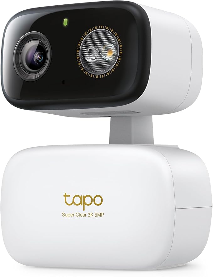 Tapo 3K 5MP Pan/Tilt Indoor/Outdoor Security Camera, Free Person/Vehicle/Baby