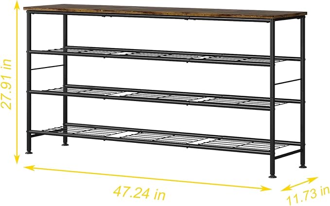 SUOERNUO Shoe Rack Organizer 4 Tier