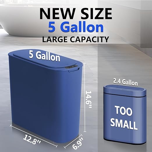 TIPGO 5 Gallon Motion Senor Bathroom Trash Can