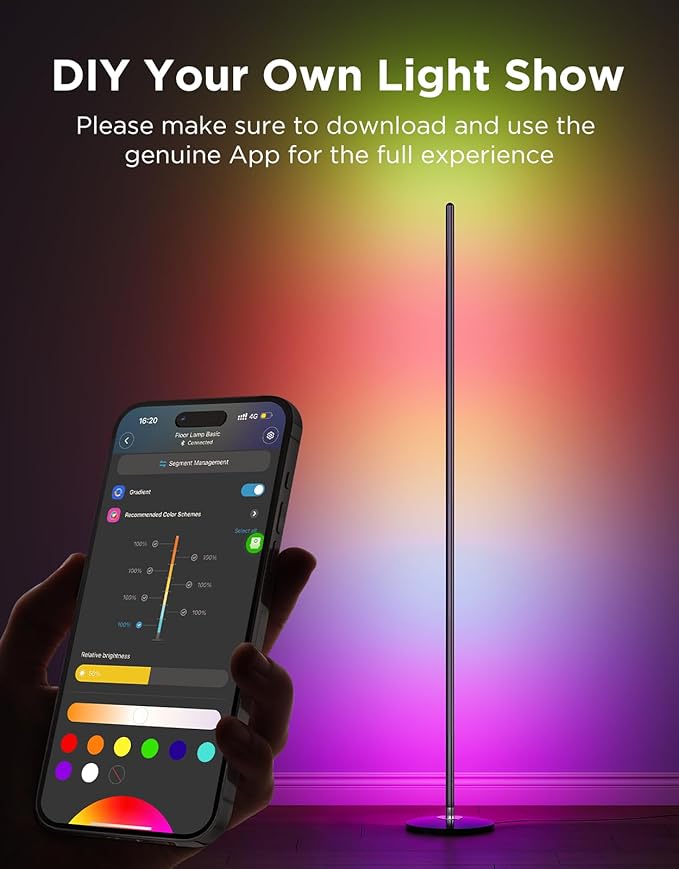 Govee RGBIC Floor Lamp Basic, LED Corner Lamp Works