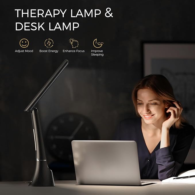 COTLIKE Light Therapy Lamp, 10000 LUX UV-Free LED Sunlight Light, Full Spectrum