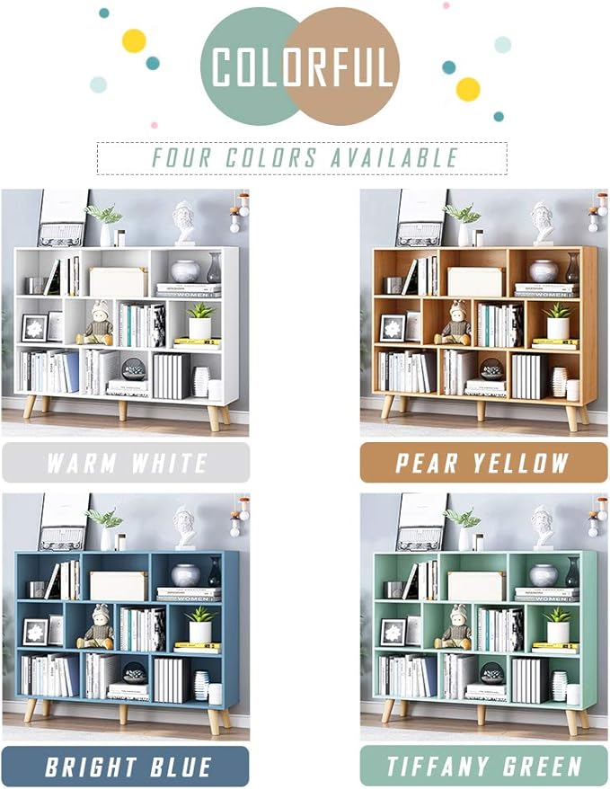 IOTXY Wooden Open Shelf Bookcase