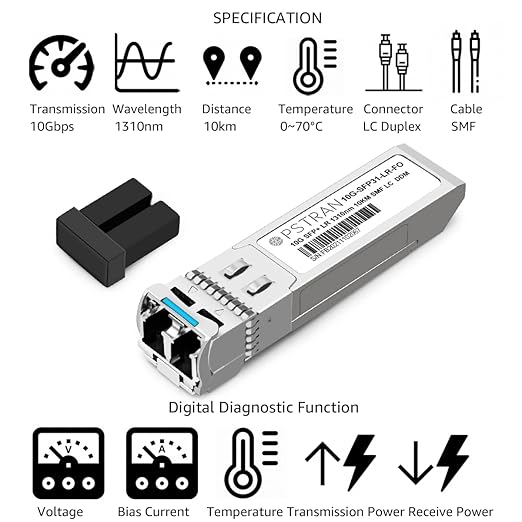 OPSTRAN 10GBASE-LR SFP+ Optical Transceiver Module Compatible (4 Pack)