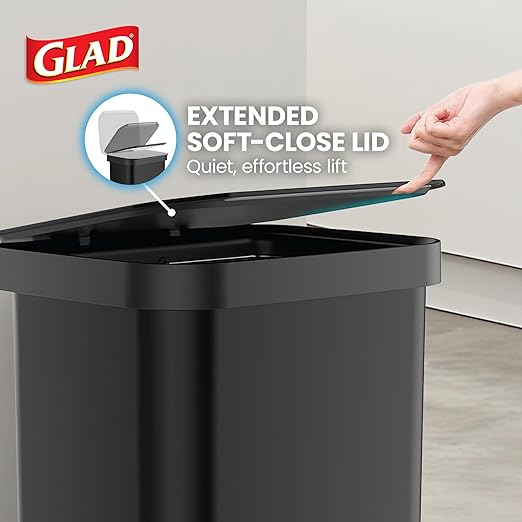 Glad Stainless Steel Step Trash Can, Series 2