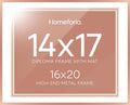 16x20 Rose Diploma Frame, High-End Metal, 14x17 Mat, Glass | High End Aluminum, Tempered Glass, Acid-Free 14x17 Removable Mat, 16x20 Edge-to-Edge Display 20x16, Wall Kit, Set Of 1