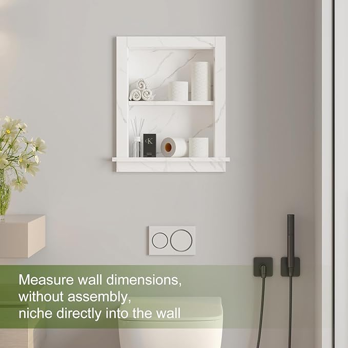 Recessed Medicine Cabinet, 14x18 Bathroom Cabinet