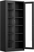 VINGLI Lockable Display Cabinet