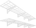 FLEXIMOUNTS 12-inch-by-72-inch Wall Shelf Garage Storage Rack Wall Mounted (2-Pack)
