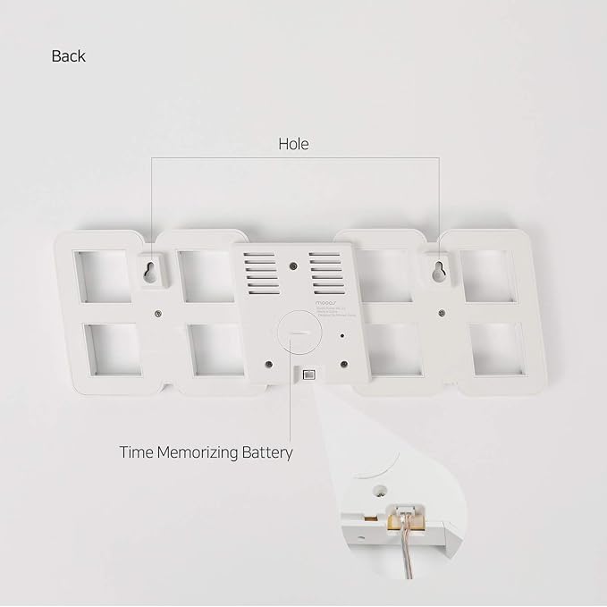 mooas 3D Pure Slim M LED Clock