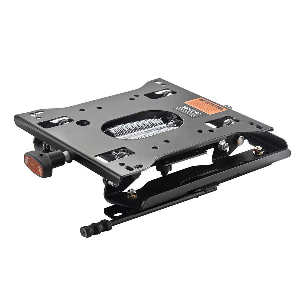 VEVOR Seat Suspension Kit with Seat Slider Track, Universal Air Ride Seat Suspension for Zero Turn Lawn Mower, 6in Front-to-Back Adjustable, Tractor Seat Suspension ‎Kit for Forklift, Bulldozers