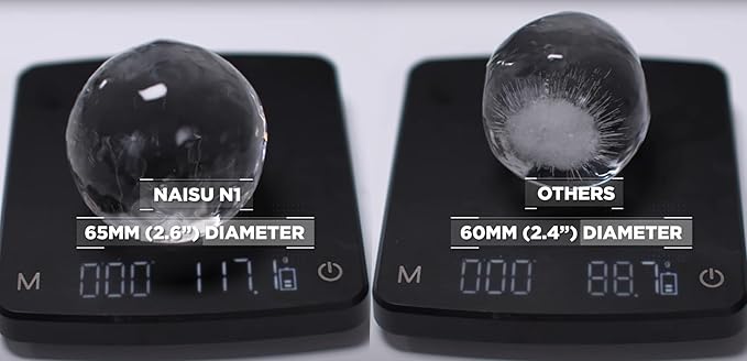 Large 2.56″ Clear Ice Ball Maker NAISU N1 Surgical grade 304 Stainless Steel