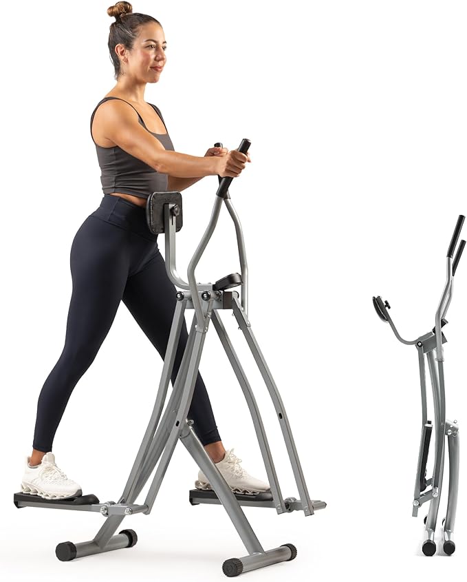 Sunny Health & Fitness Foldable Air Walk Elliptical, SunnyFit App via Bluetooth