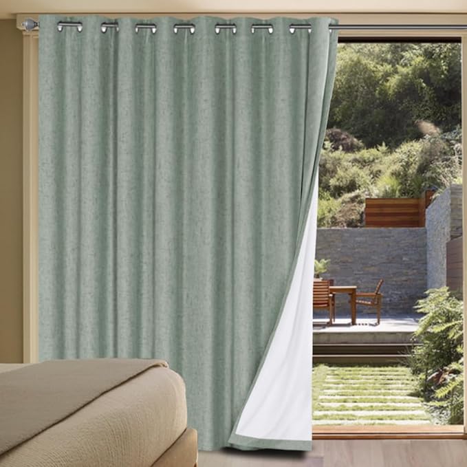 H.VERSAILTEX Linen Blackout Curtains Durable Thick Textured Linen Look 100%
