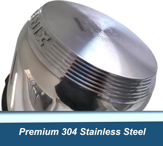 XINFU Heavy Duty 304 Stainless Steel Pressure Cooker 6.3 Quart, Serves 4-6