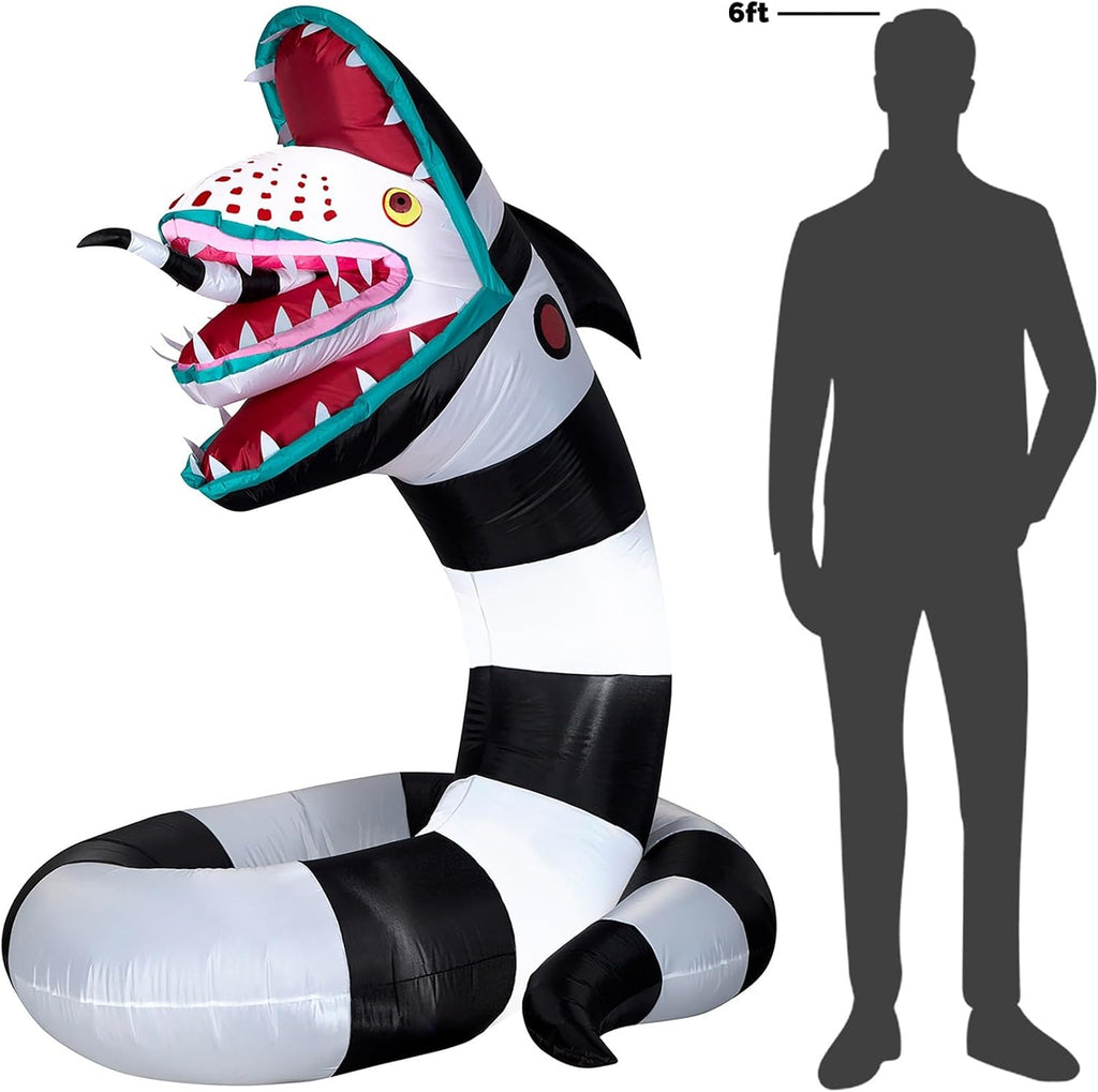 Beetlejuice Sandworm 6ft Inflatable Halloween Decoration | Airblown Yard Decoration with LEDs