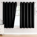 ChrisDowa 100% Blackout Curtains 63 inch Long