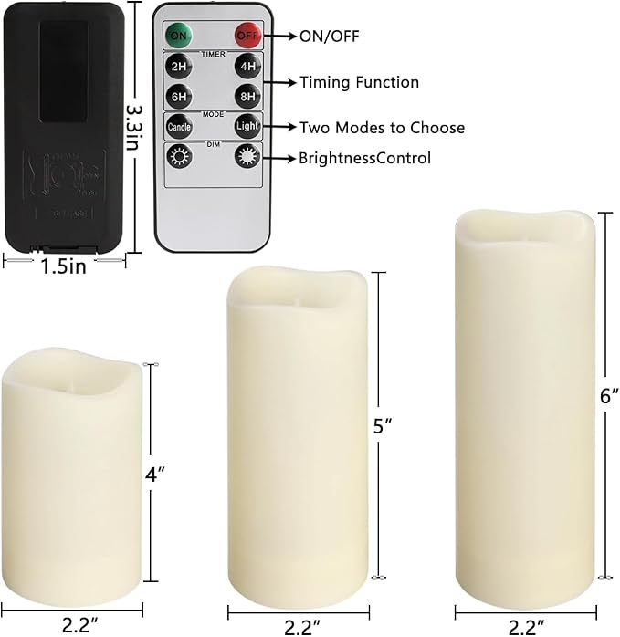 Set of 24 Waterproof Outdoor Flameless Candles, LED Candles