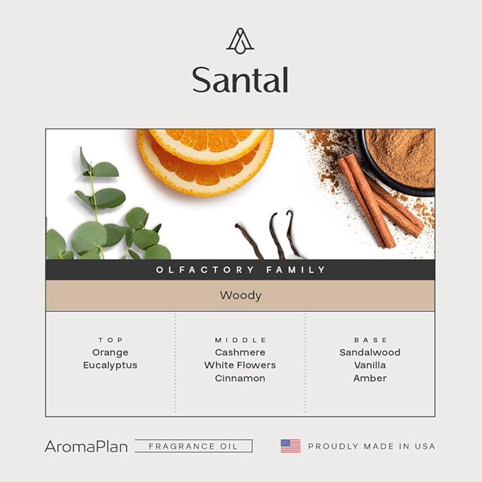 AromaPlan Hotel Scents Santal 5 Fl Oz, Home Luxury Aroma & Hotel Fragrance