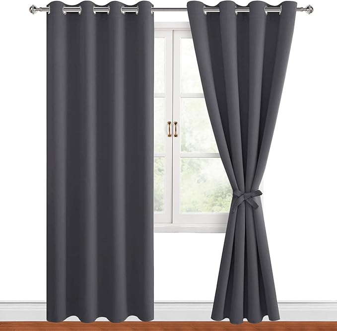 Hiasan Blackout Curtains for Bedroom, 52 x 102 Inches Long