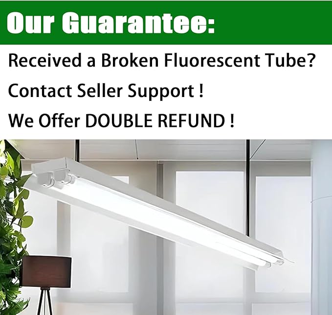 25 Pack F32T8/841 Fluorescent Tube 48 Inch, T8 Fluorescent Light Bulb 4 Foot 32