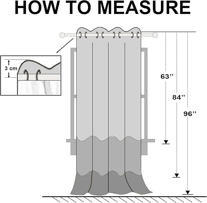 Hiasan Blackout Curtains for Bedroom, 60 x 63 Inches Length